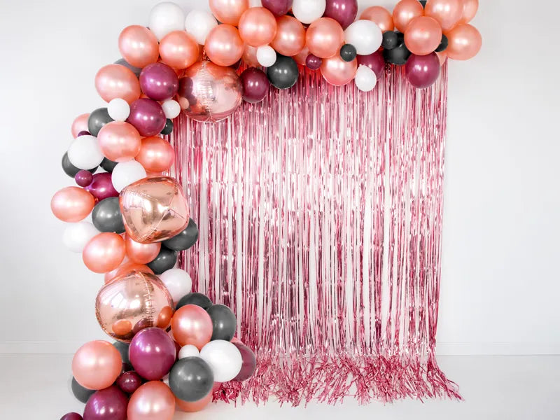 Party curtain, rose gold, 90x250cm Partydeco