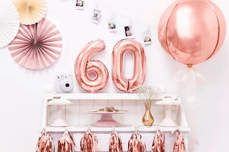 Foil Balloon Number ''6'', 35cm, rose gold