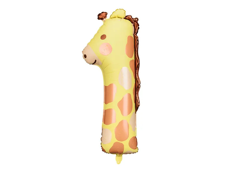 Balão Foil Número ''1'', 82cm, girafa