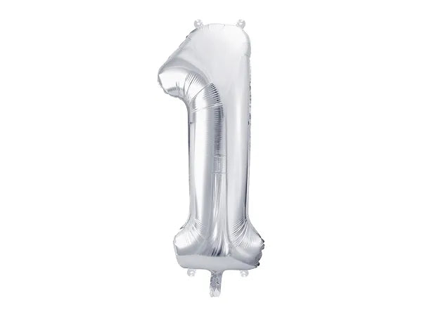 Balão Foil Número ''1'', 86cm, prata