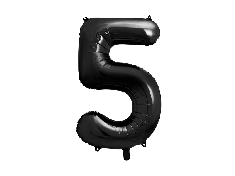 Balão Foil Número ''5'', 86cm, preto