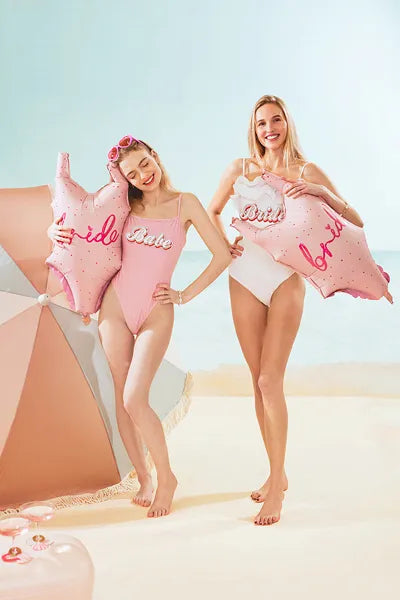 Traje de baño con globo de aluminio - Novia, 18x30" / 46x76 cm