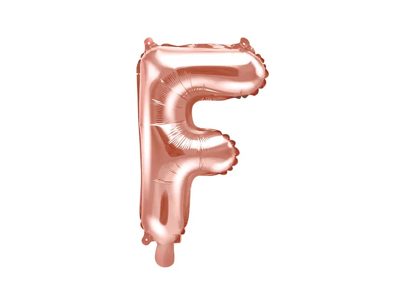 Balão Foil Letra ''F'', 35cm, ouro rosa