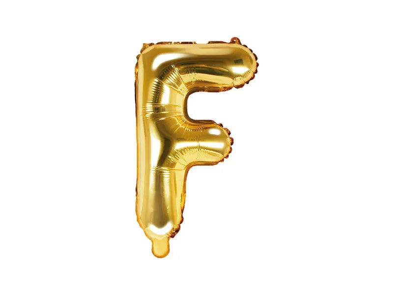 Balão Foil Letra ''F'', 35cm, dourado