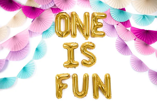 Foil Balloon Letter ''F'', 35cm, gold Partydeco