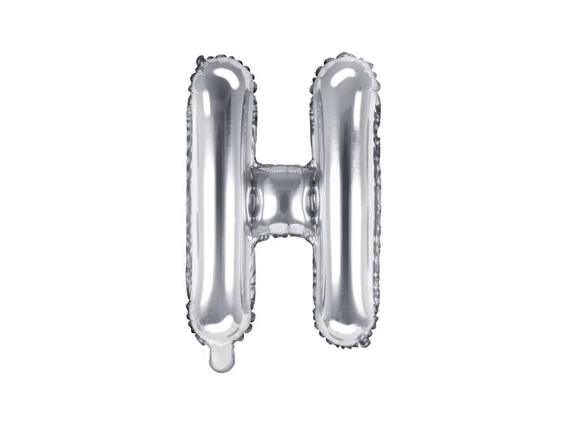Balão Foil Letra ''H'', 35cm, prata