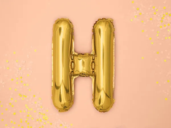 Balão Foil Letra ''H'', 35cm, dourado