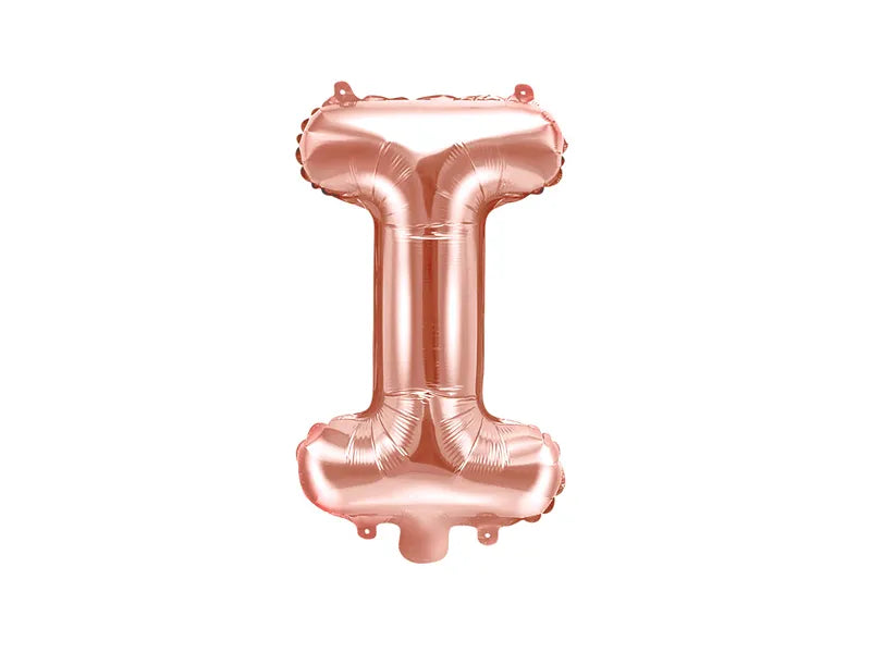 Balão Foil Letra ''I'', 35cm, ouro rosa