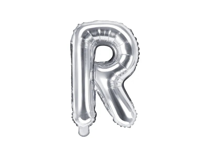 Balão Foil Letra ''R'', 35cm, prata