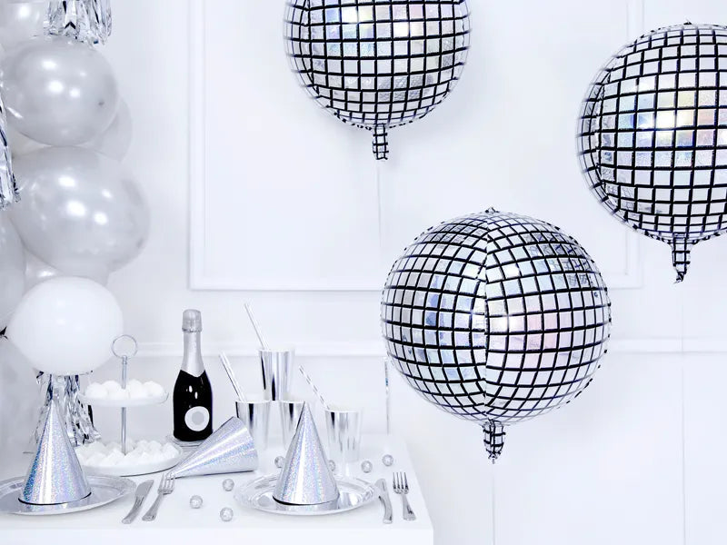 Foil Balloon ORBZ, Disco Ball, 4D, 16" / 40 cm Partydeco