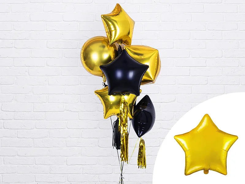 Foil Balloon Star, Gold, 17" / 42 cm Partydeco