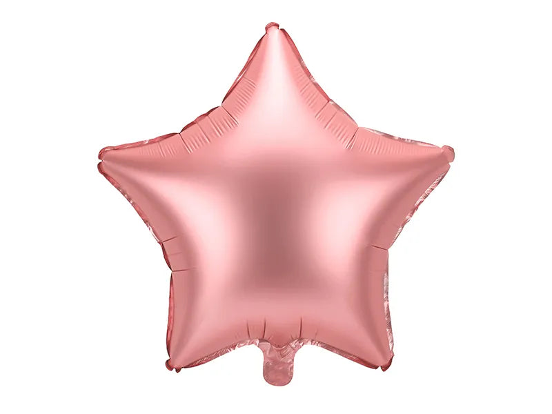 Foil Balloon Star, Satin Rose Gold, 17" / 42 cm Partydeco
