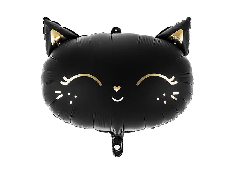 Foil Balloon Black Cat, Kitty, 19x15" / 48x39 cm Partydeco