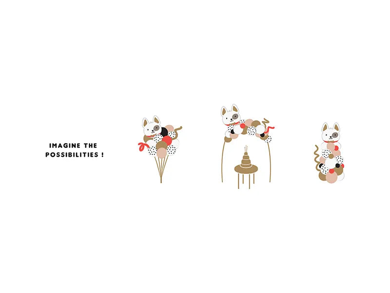 DIY balloon bouquet Dog, 83x155 cm Partydeco