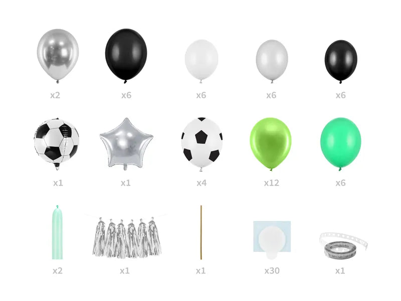 Guirnalda de globos DIY Fútbol, 150x126 cm