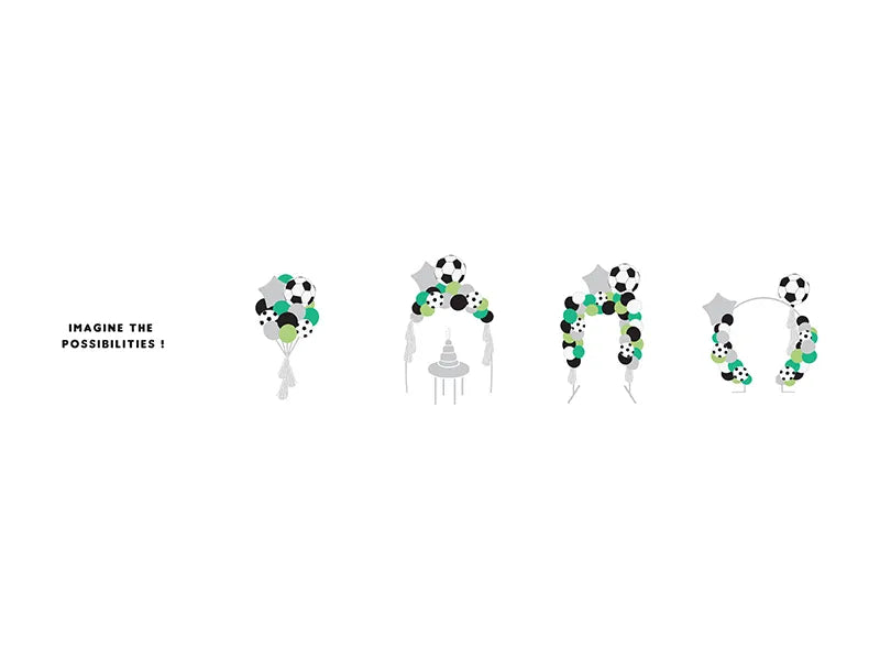 Guirnalda de globos DIY Fútbol, 150x126 cm