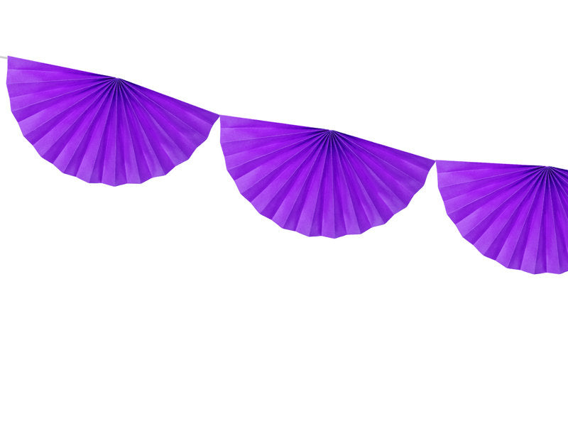 Tissue paper garland, violet, 3 m Partydeco