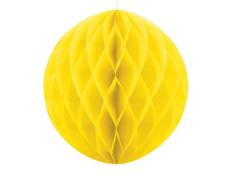 Honeycomb Ball, yellow, tissue paper, 10 cm, 1 pcs Partydeco
