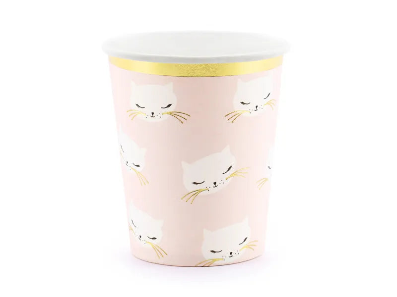 Copos de papel Gato, 200 ml, 6 unidades
