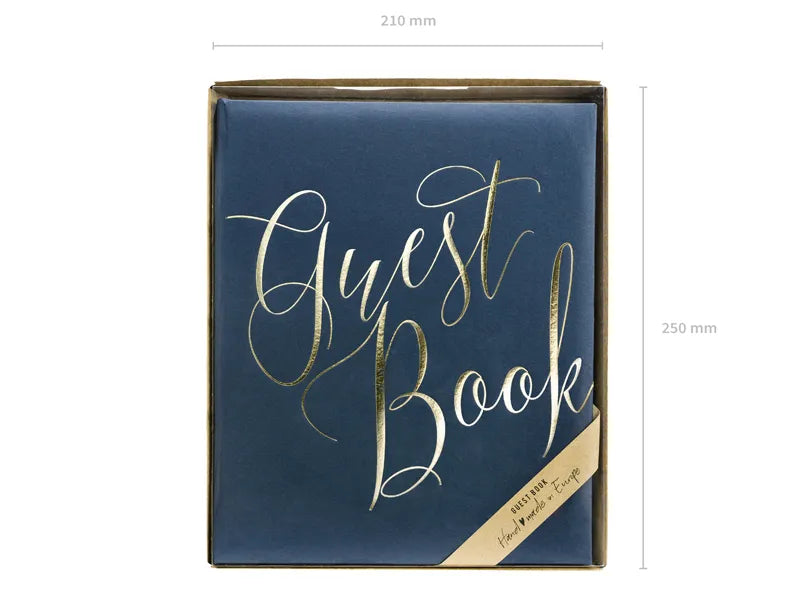 Guest Book, dark blue, 20x24.5 cm, 22 pages Partydeco