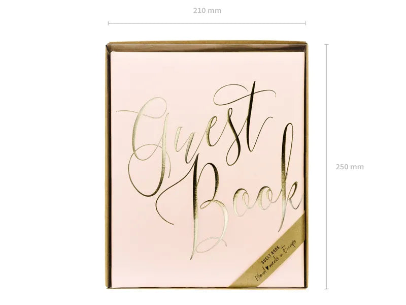 Guest Book, pink, 20x24.5 cm, 22 pages Partydeco
