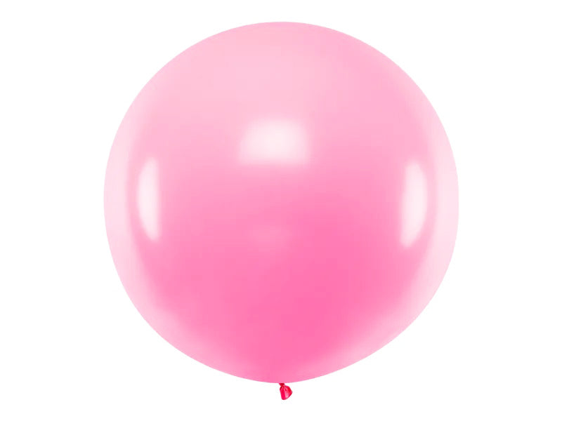 Round latex balloon, pink, 1 m Partydeco