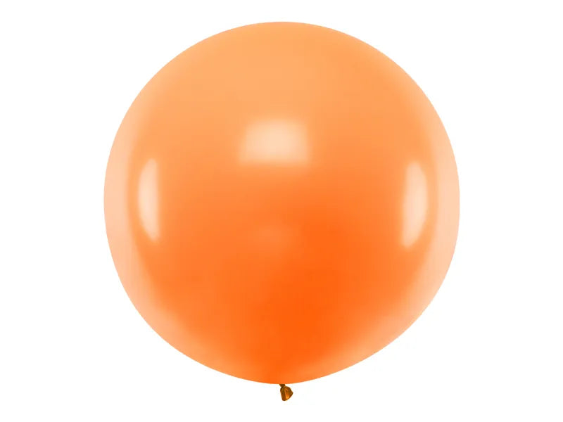 Round latex balloon, orange, 1 m Partydeco