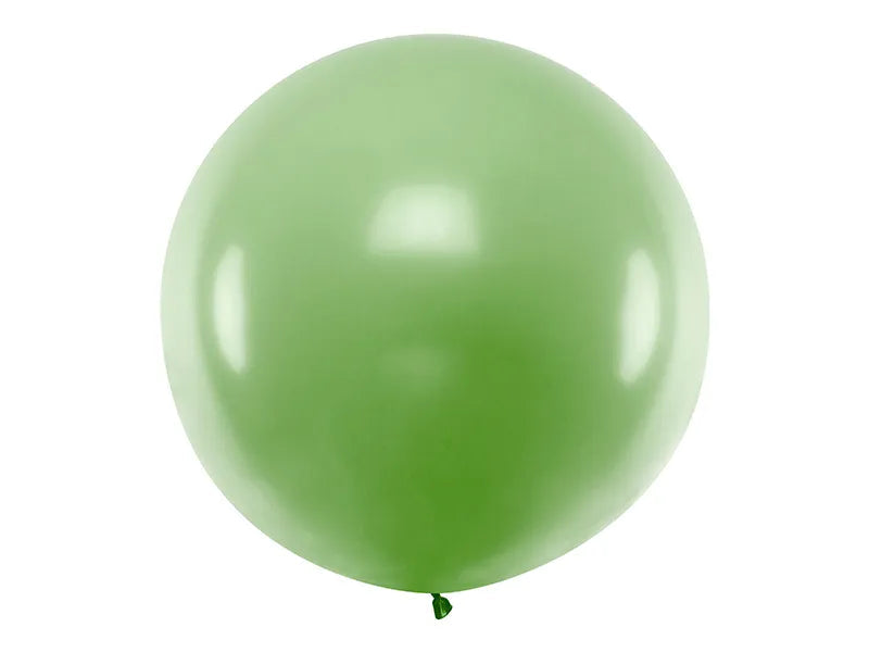 Round latex balloon, green , 1 m Partydeco