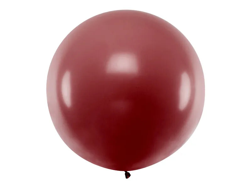 Round latex balloon, burgundy, 1 m Partydeco