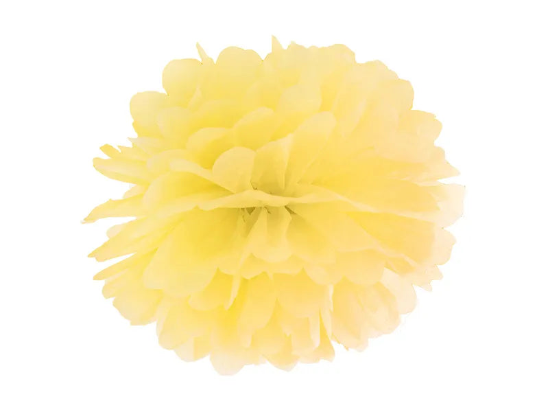 Tissue paper Pom pom, yellow, 25cm, 1 pcs Partydeco