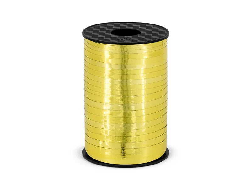 Plastic Curling Ribbon, gold, 225 m Partydeco