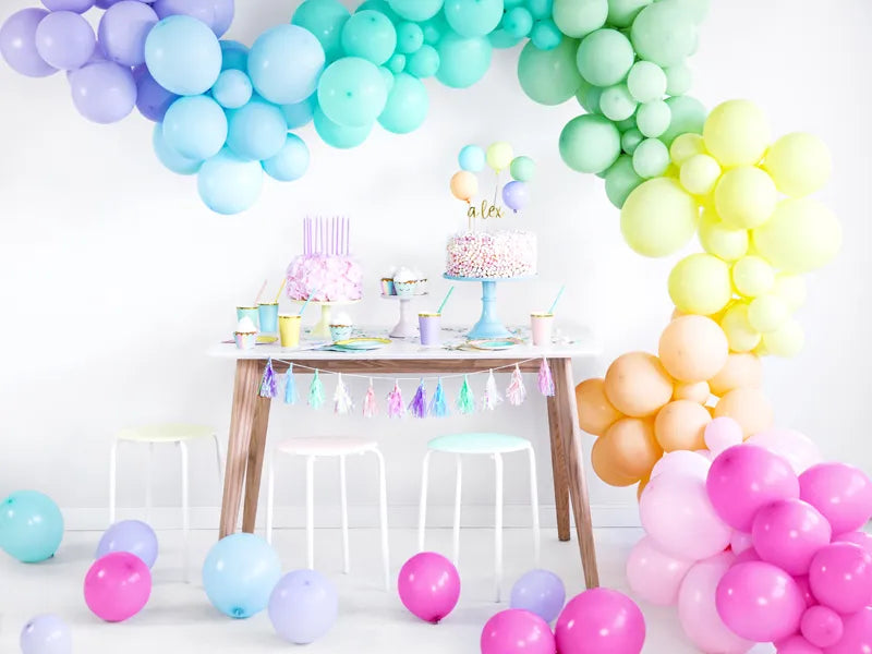 Strong Balloons 27 cm, Pastel Light Blue, 100 pcs Partydeco