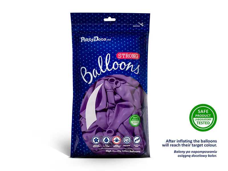 Strong Balloons 30cm, Pastel Lavender, 50 pcs Partydeco