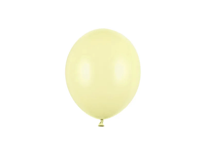 Strong balloons, light yellow, 5"/ 12 cm, 100 pcs Partydeco