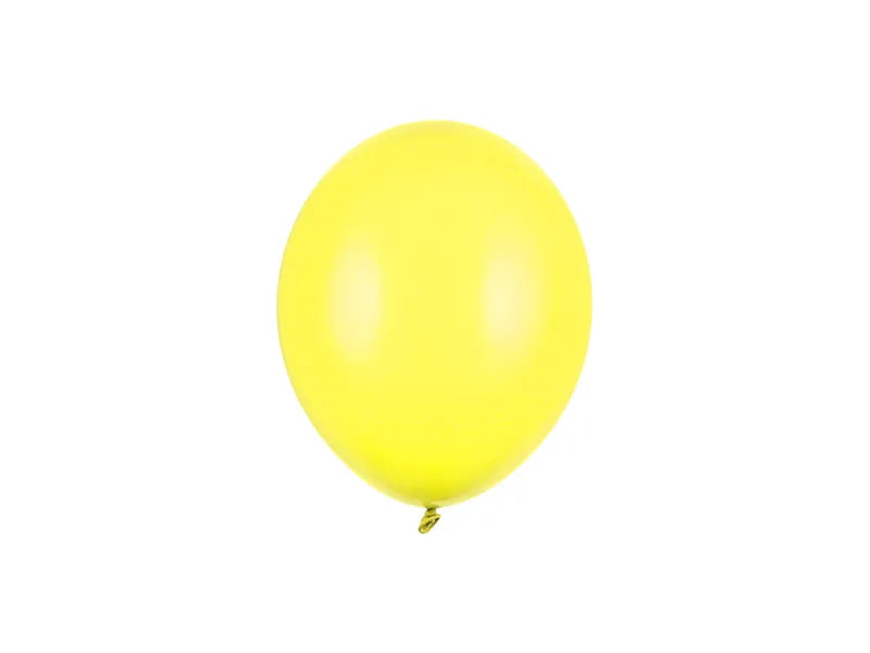 Strong balloons, yellow, 5"/ 12 cm, 100 pcs Partydeco