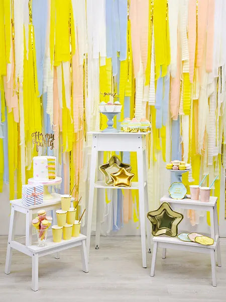 Paper plates Star, gold, 23 cm, 6 pcs Partydeco