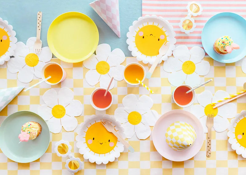 Paper plates Sun, 18 cm, 6 pcs Partydeco