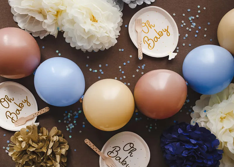 Tissue paper Pom pom, blue, 25cm, 1 pcs Partydeco