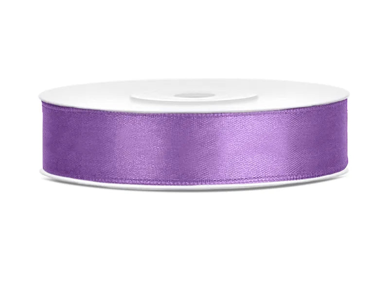 Satin Ribbon, lavender, 12 mm x 25 m Partydeco