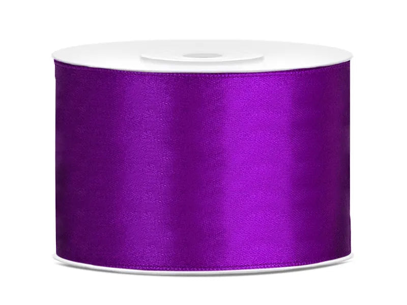 Satin Ribbon, purple, 50 mm x 25 m Partydeco