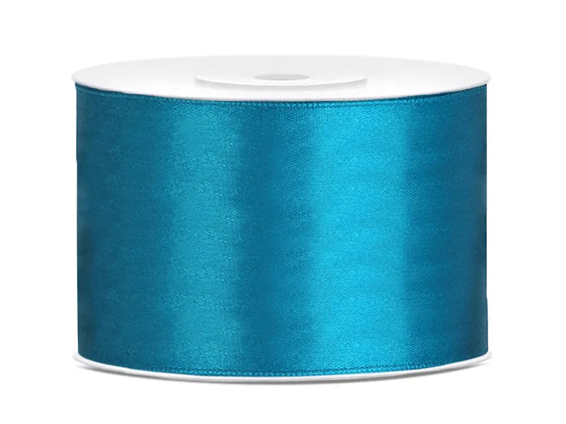 Satin Ribbon, turquoise, 50 mm x 25 m Partydeco