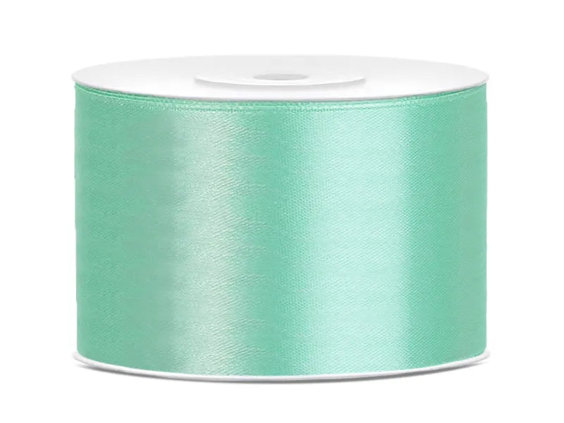 Satin Ribbon, mint, 50 mm x 25 m Partydeco