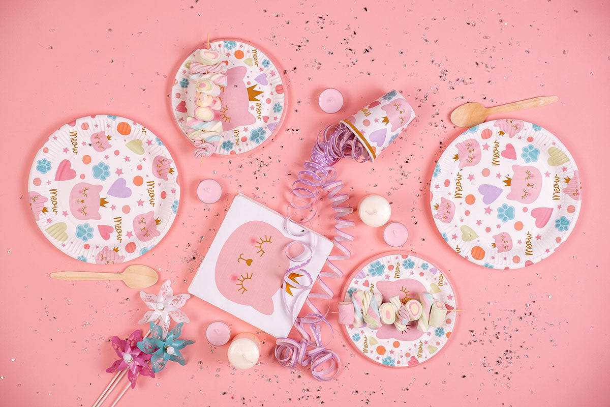 Paper plates Cat Princess, 18 cm, 8 pcs Maverick