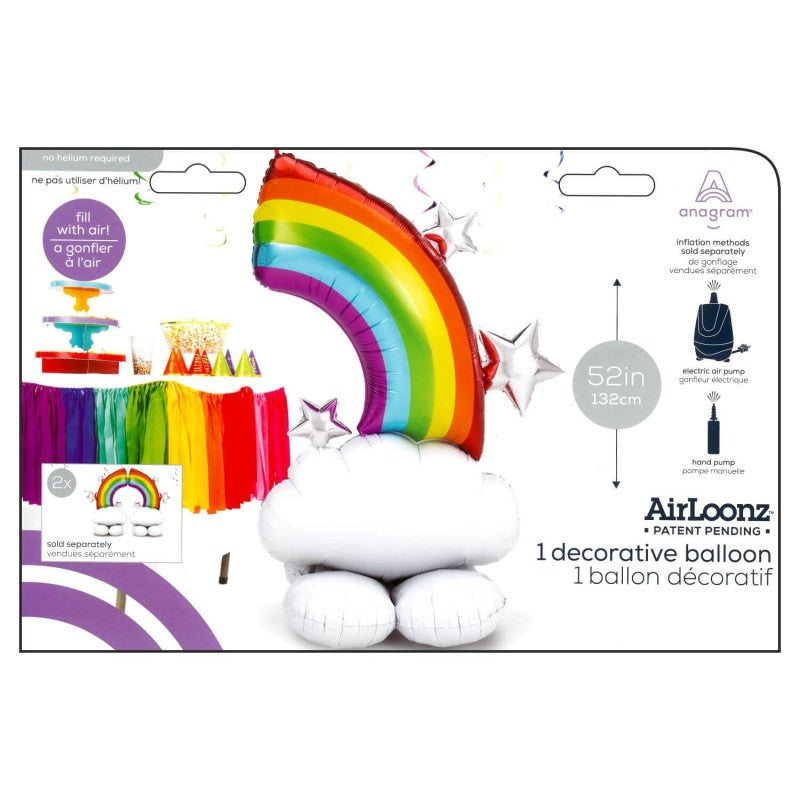 Foil balloon Rainbow In The Cloud, AirLoonz, 52" / 132 cm Anagram