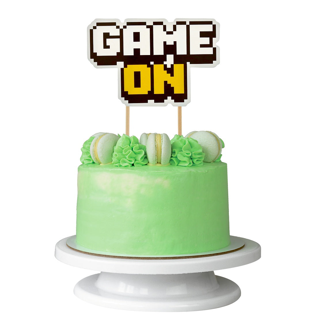 Cake topper Game on, paper, 10 x 14,5 cm, 1 pcs