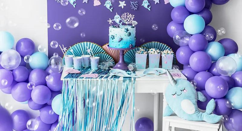 Strong Balloons 27 cm, Pastel Lavender Blue, 100 pcs Partydeco