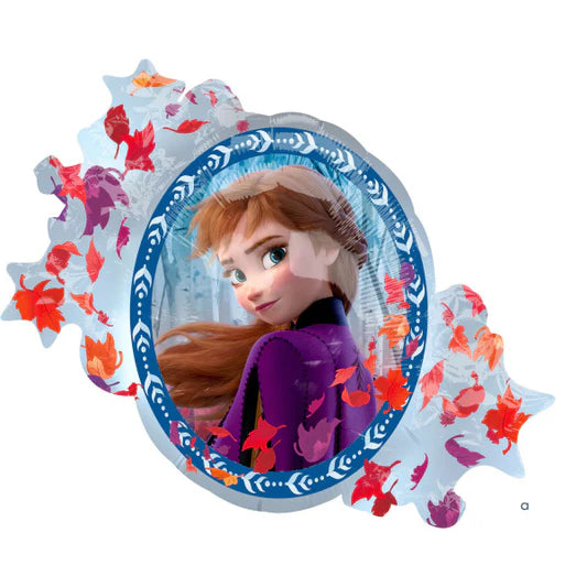 Globo de aluminio Elsa Anna Frozen, dos caras, 76 cm
