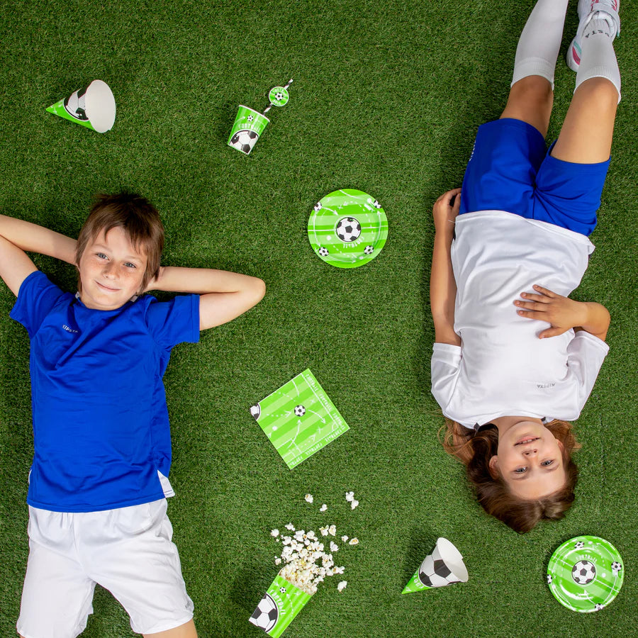 Paper plates Football, 18 cm, 6 pcs PartyPal