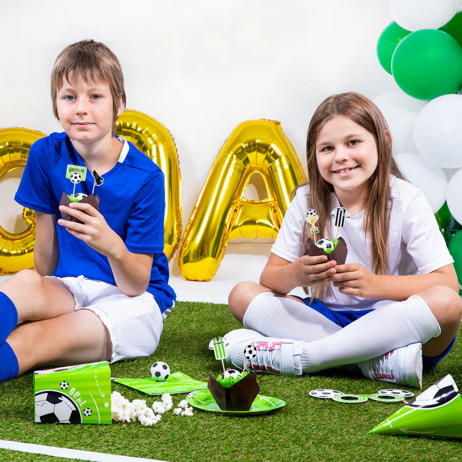 Paper Cupcake Toppers Football, 6 pcs. PartyPal