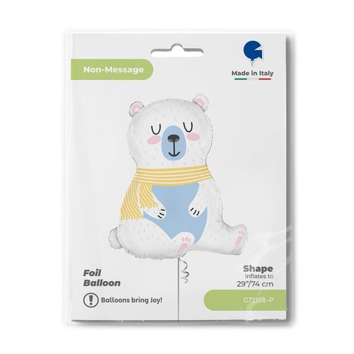 Globo de aluminio con forma de oso polar